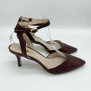Louise te Cie Pointy Toe Leather Heels Size 9